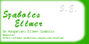 szabolcs ellmer business card